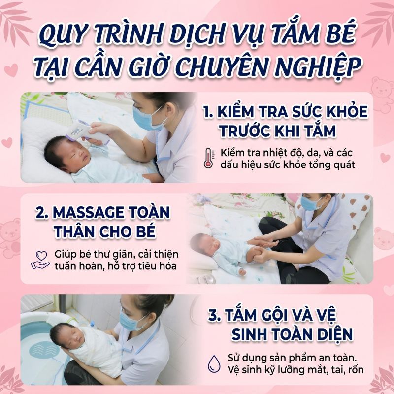 quy trình chăm sóc bé chuyên nghiệp